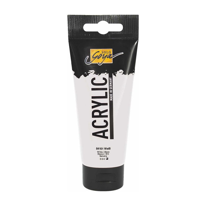 Solo Goya Acrylic Acrylfarbe 100 ml | verschiedene Farbtöne | 01 weiß
