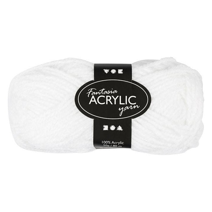 Acrylwolle Fantasia 80 m – weiß