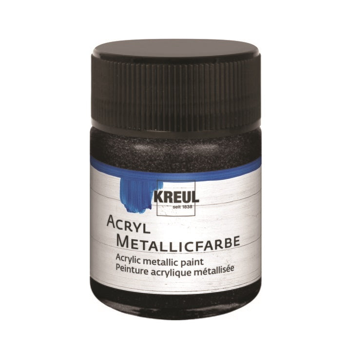 KREUL METALLIC Acrylfarben 50 ml | verschiedene Farben | schwarz