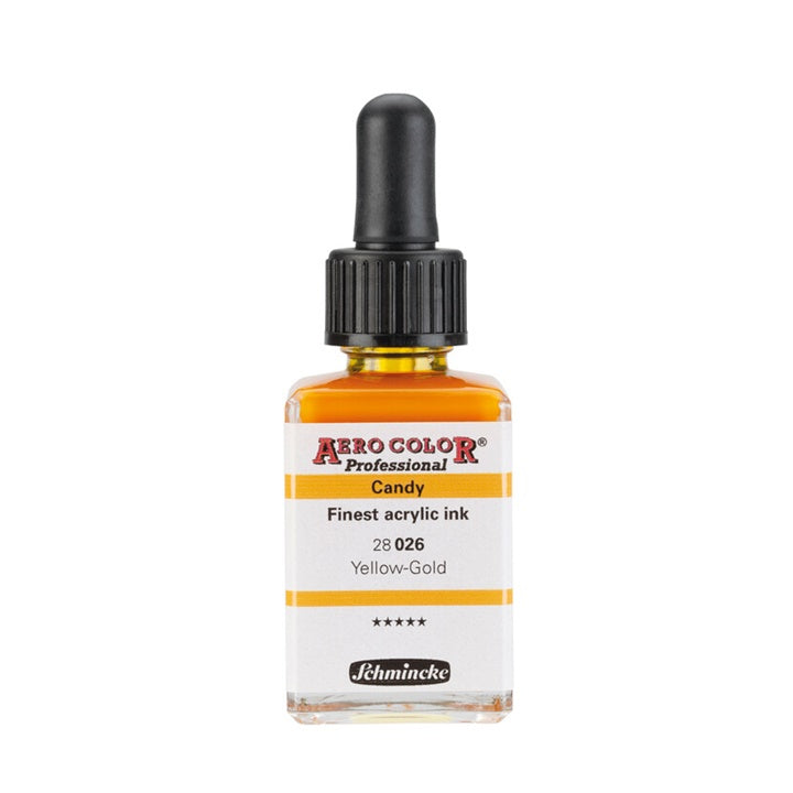 Schmincke AERO COLOR Professional Candy Acryltinte 28 ml – 026 Goldgelb