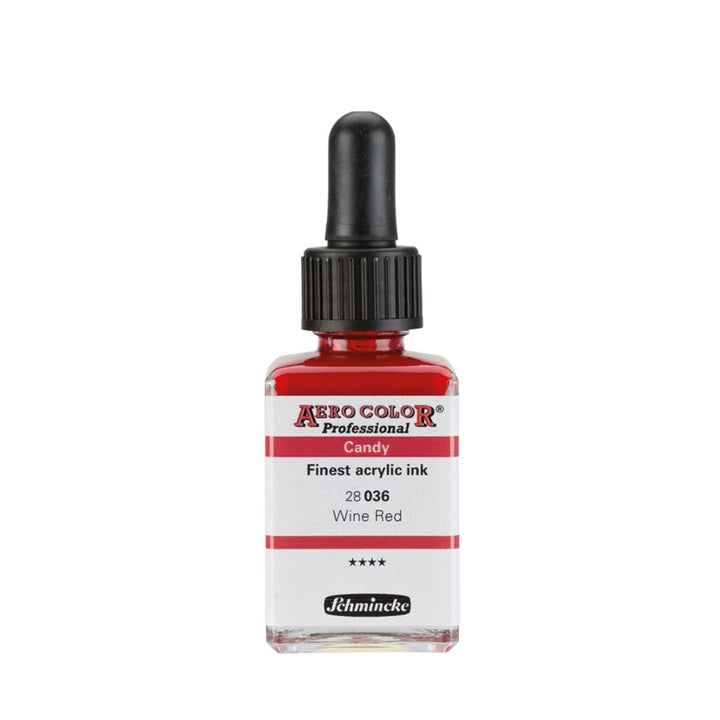 Schmincke AERO COLOR Professional Candy Acryltinte 28 ml | verschiedene Farben | 036 weinrot