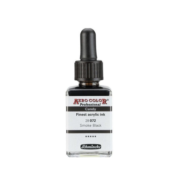 Schmincke AERO COLOR Professional Candy Acryltinte 28 ml – 072 smoke schwarz