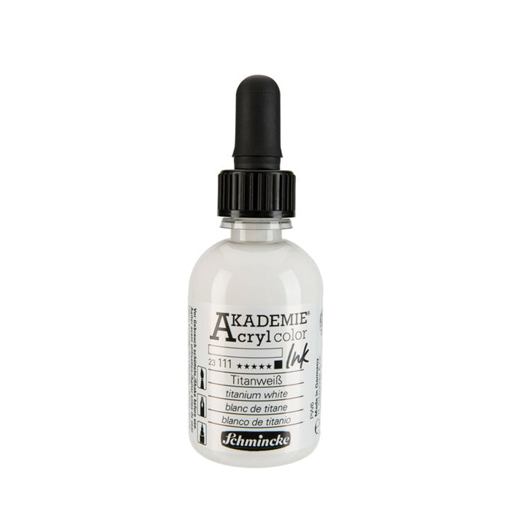 Schmincke AKADEMIE Acryltinte 50 ml | verschiedene Farben | 111 Titanweiß