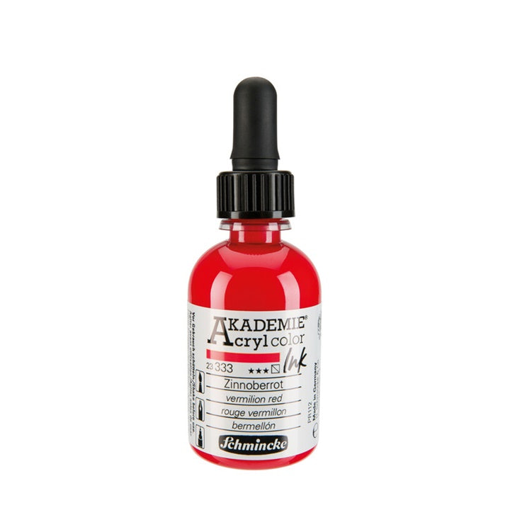 Schmincke AKADEMIE Acryltinte 50 ml | verschiedene Farben | 333 Zinnoberrot