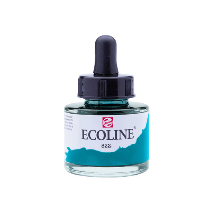 Ecoline Flüssig-Aquarellfarbe 30 ml – 522 Türkis Blau