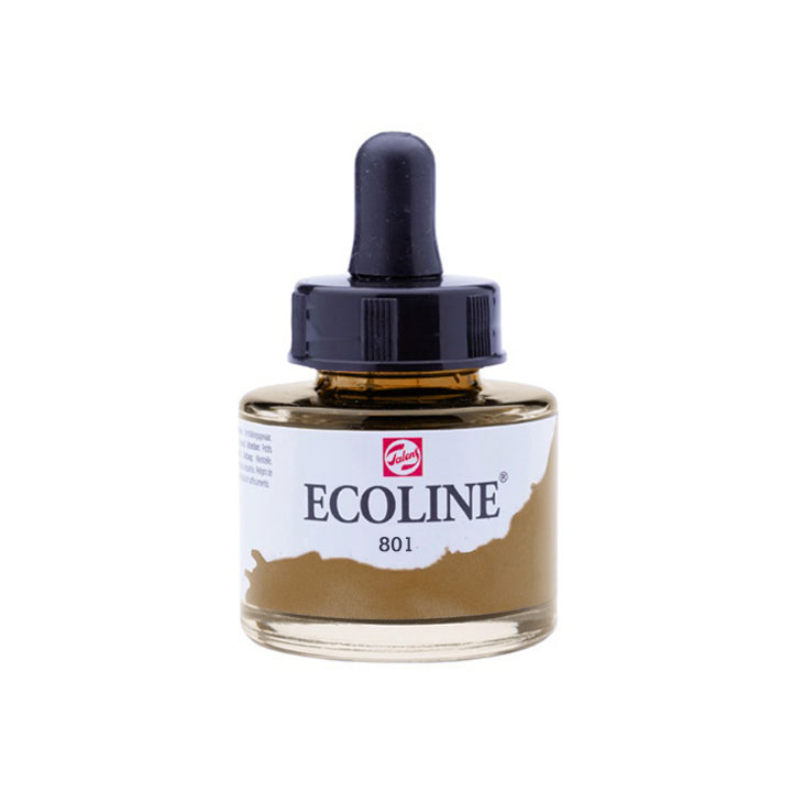 Ecoline Flüssig-Aquarellfarbe 30 ml – 801 Gold