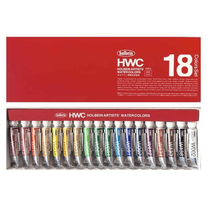 Holbein Artists’ Aquarellfarben | verschiedene Sets | Set 18 x 5 ml