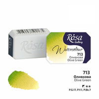 Rosa Gallery Aquarellfarben im Näpfchen 2,5 ml | verschiedene Farben | 713 olivová zelená