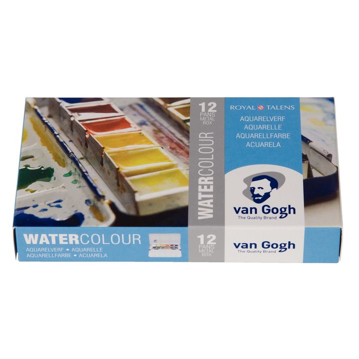 Van Gogh Aquarellfarben im Metallkasten | verschiedene Sets | 12 Schnapsgläser