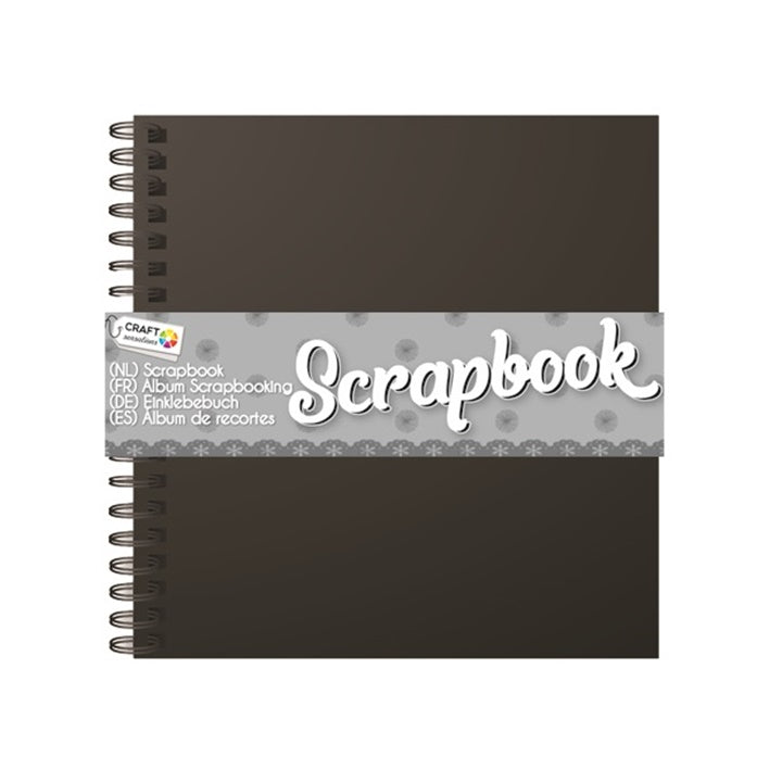 Craft Sensations Scrapbook-Album 15x15 cm – 40 Blatt – schwarz