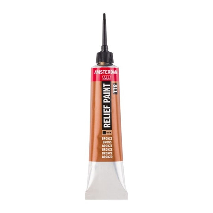AMSTERDAM Relief Paint Konturenfarbe in der 20 ml Tube für 3D-Effekte | ARTMIE