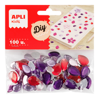 APLI Deko-Acrylsteine 100 Stk., Mix aus Größen und Farben – Tropfen