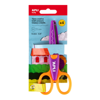 APLI Kreativschere 13,5 cm, abgerundete Spitze, symmetrisch – Bögen