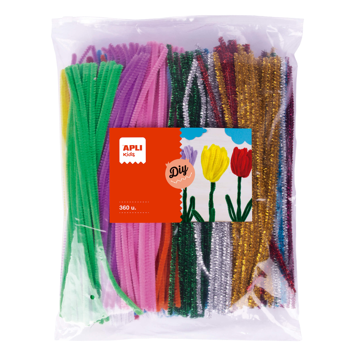 APLI Pfeifenreiniger Jumbo pack – 360 Stk., Farbmix