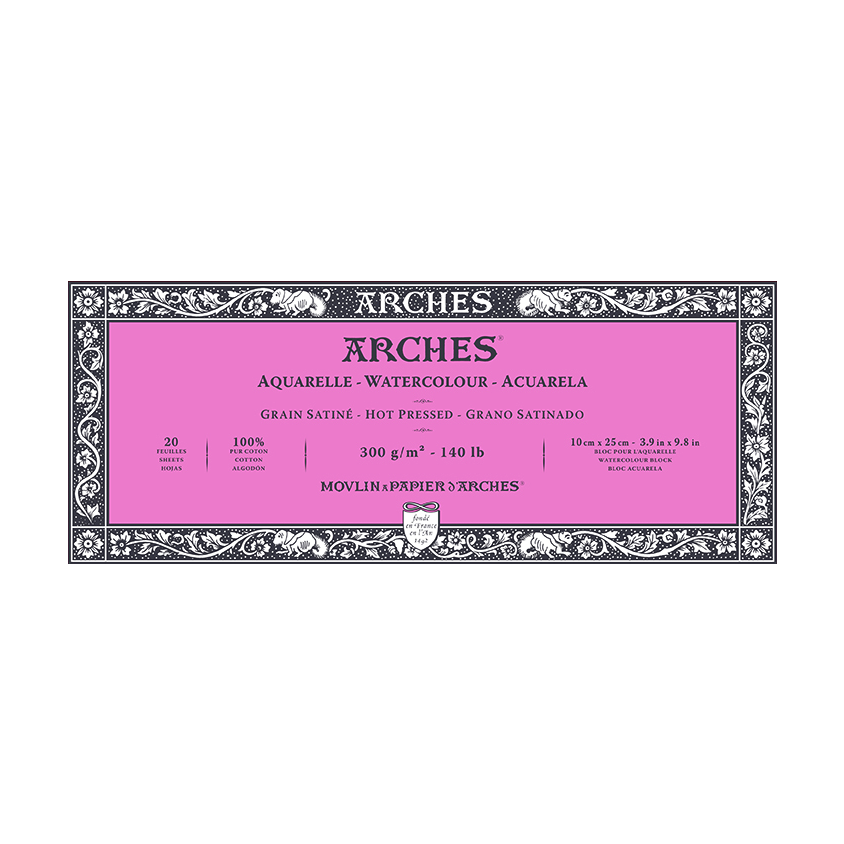 Aquarellblock ARCHES CP Naturweiß 300 g/m² – 20 Blatt
