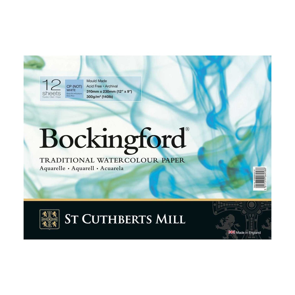 Aquarellblock CANSON St Cuthberts Bockingford 300 g/m² 12 Blatt Spiralbindung 18 – 41 cm