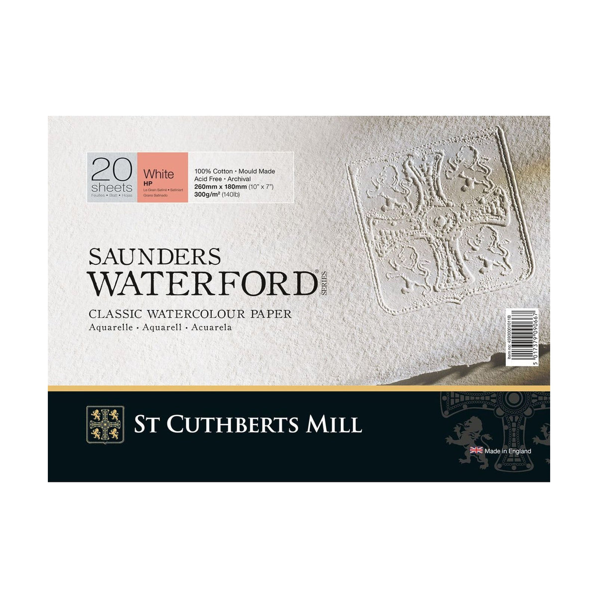 Aquarellblock CANSON St Cuthberts Saunders HP 300 g/m² - 20 Blatt 26 51 cm