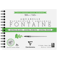 Aquarellblock CLAIREFONTAINE Fontaine extra weiß 300 g/m² 18 x 24 cm - 12 Blatt