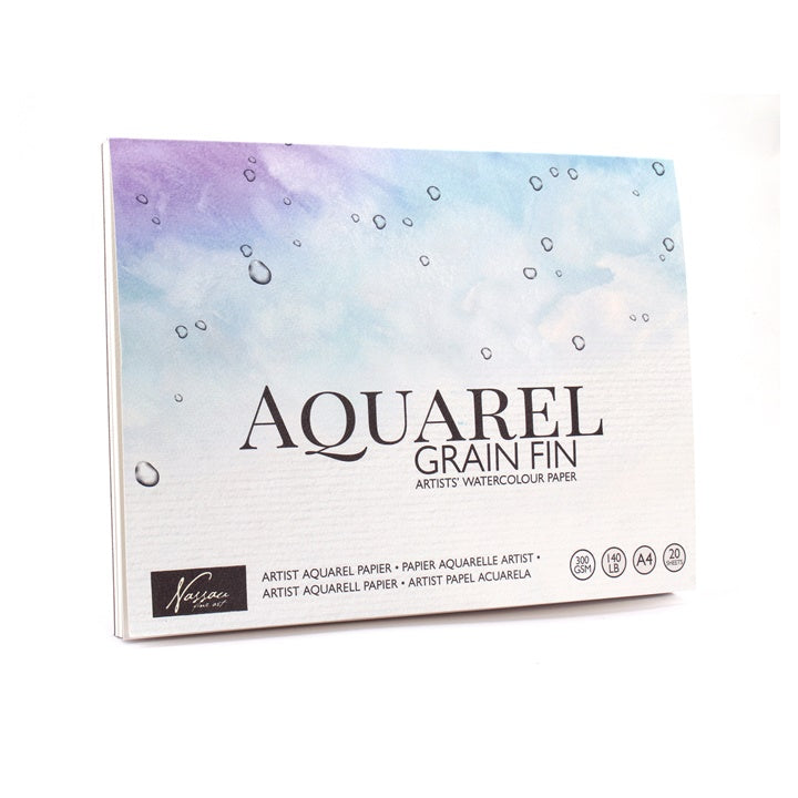 Aquarellblock Nassau Fine Art A4 mit 20 Blatt für Aquarellmalerei | ARTMIE