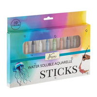 Aquarellfarben im praktischen Drehstift Set mit 10 Farben | ARTMIE