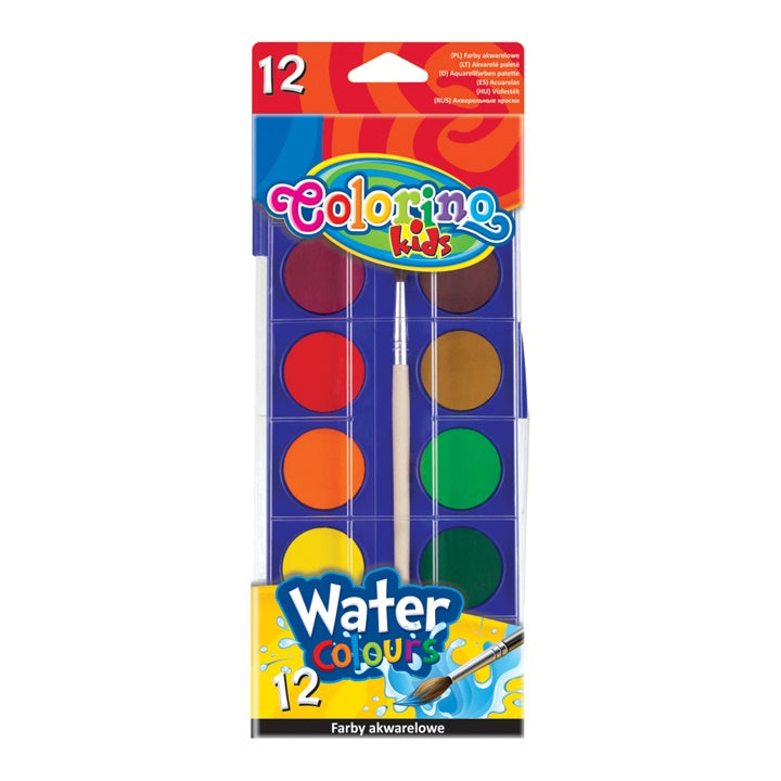 Aquarellfarben mit Pinsel Colorino 12 Stück — Bild 2