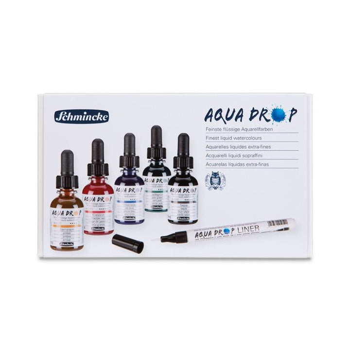Aquarellfarben Schmincke AQUA DROP - Set 5 x 30 ml + Liner — Bild 3