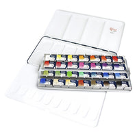 Aquarellfarben-Set Botanycal ROSA GALLERY Metallkasten, 28 Farben, volle Töpfe