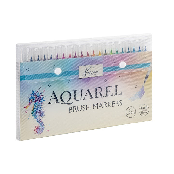 Aquarellmarker in Verpackung - 20 Stück und Pinsel — Bild 1