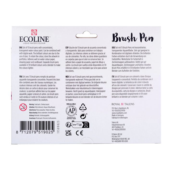 Aquarellstifte ECOLINE BRUSH PEN 15 Stück — Bild 10