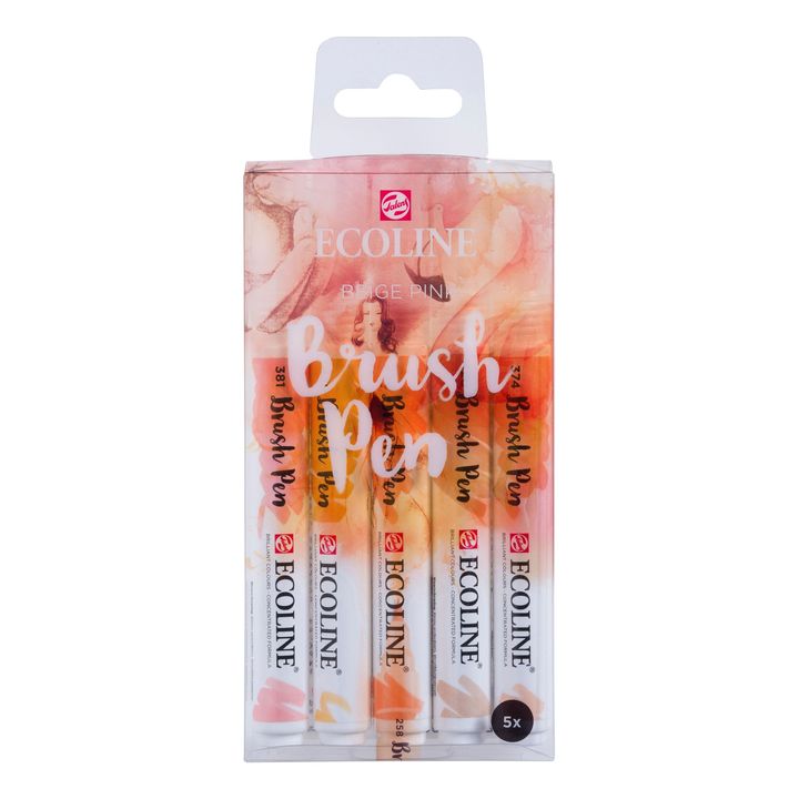 Aquarellstifte Ecoline Brush Pen Beige Pink | 5er Set — Bild 6