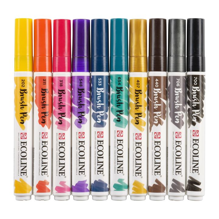 Aquarellstifte Ecoline Brush Pen Dark | 10er Set — Bild 5