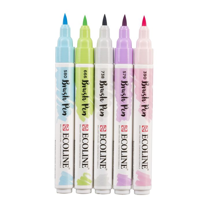 Aquarellstifte Ecoline Brush Pen Pastel | 5er Set — Bild 8