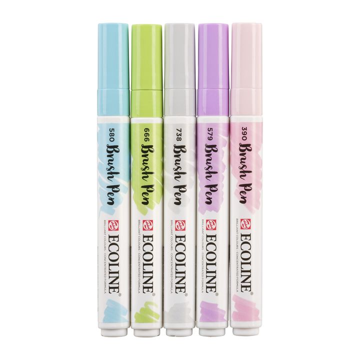 Aquarellstifte Ecoline Brush Pen Pastel | 5er Set — Bild 10