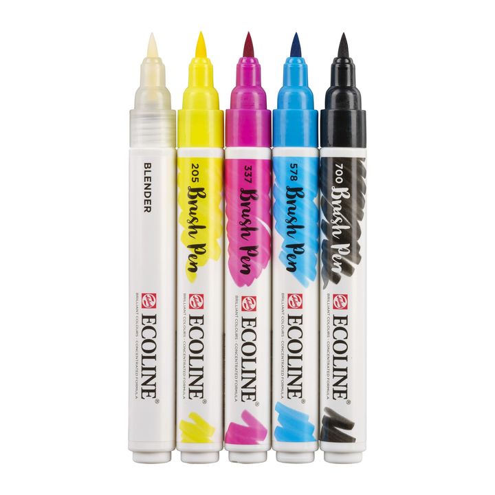 Aquarellstifte Ecoline Brush Pen Primary | 5er Set — Bild 6