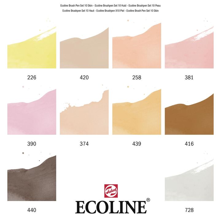Aquarellstifte Ecoline Brush Pen Skin | 10er Set — Bild 9