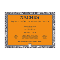 ARCHES Aquarellblock Rough Naturweiß 300 g/m² 10 – 31 cm - 20 Blatt