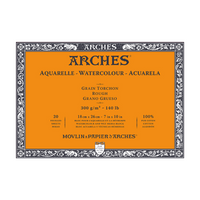 ARCHES Aquarellblock Rough Naturweiß 300 g/m² 10 – 31 cm - 20 Blatt