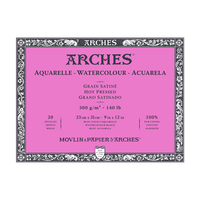 ARCHES Aquarellblock satiniert Naturweiß 300 g/m² – 20 Blatt