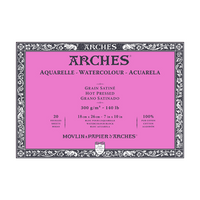 ARCHES Aquarellblock satiniert Naturweiß 300 g/m² – 20 Blatt