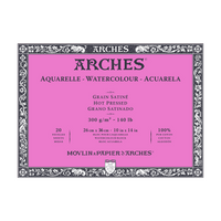 ARCHES Aquarellblock satiniert Naturweiß 300 g/m² – 20 Blatt