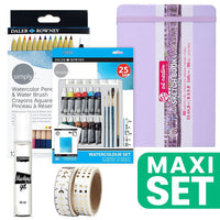 Art Journal Malerei Set 21 x 14,8 cm - Aquarell - Pastell Lila — Bild 2