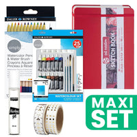 Art Journal Malerei Set 21 x 14,8 cm - Aquarell - Rot — Bild 1