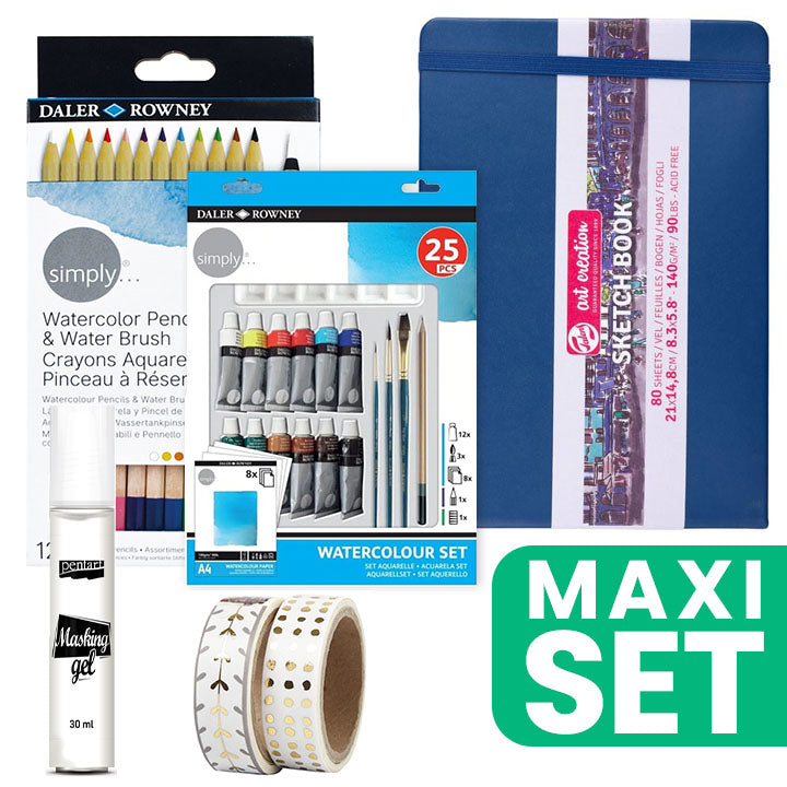 Art Journal Malerei Set - Aquarell - Marineblau — Bild 2