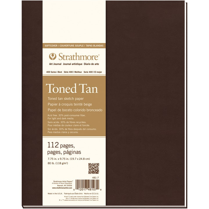 Getöntes Tan-Papier mit 118 g/m² für Graphit, Buntstifte, Kohle, Marker und Pastellkreiden.