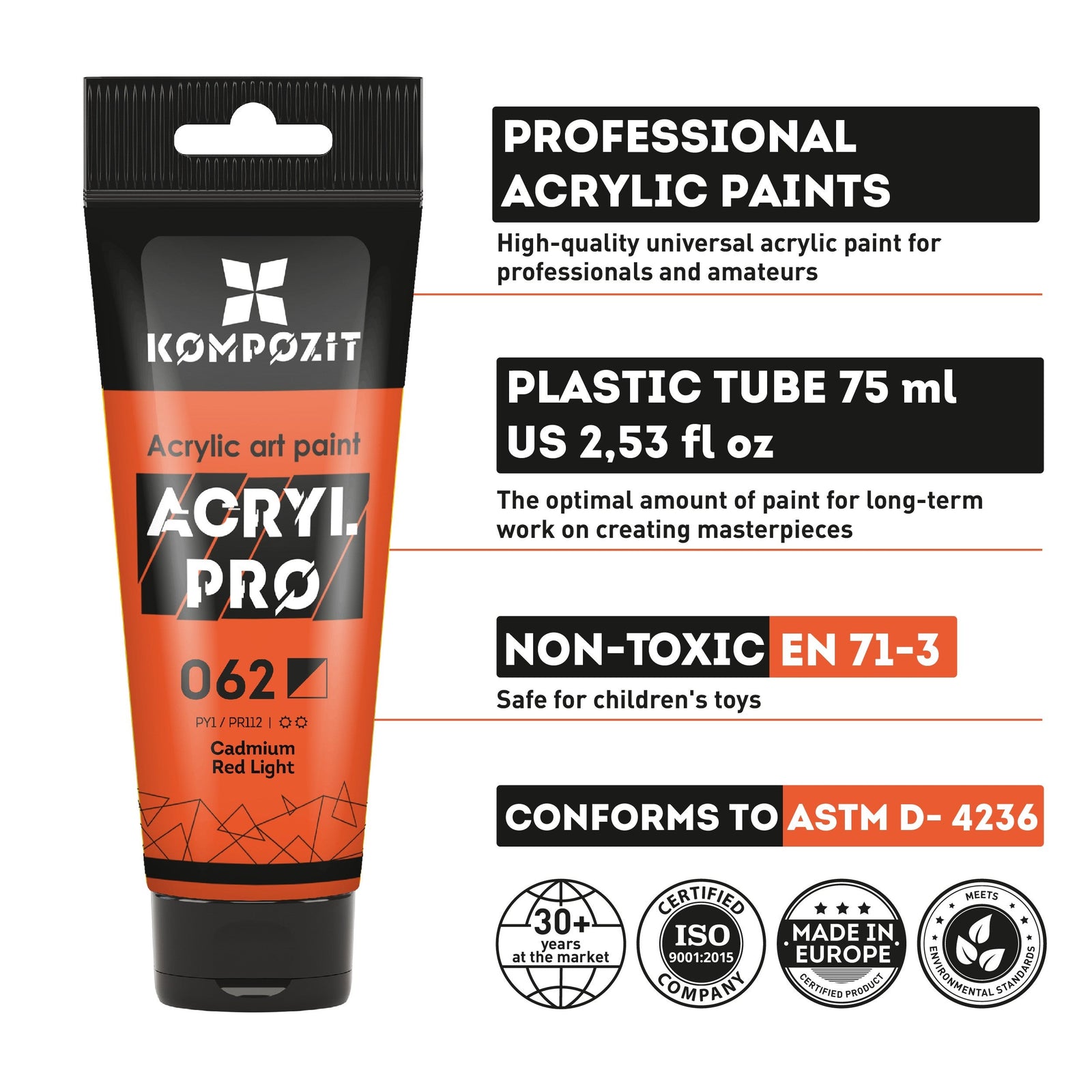 Acrylfarben-Set Kompozit ACRYL PRO BOX 73 x 75 ml