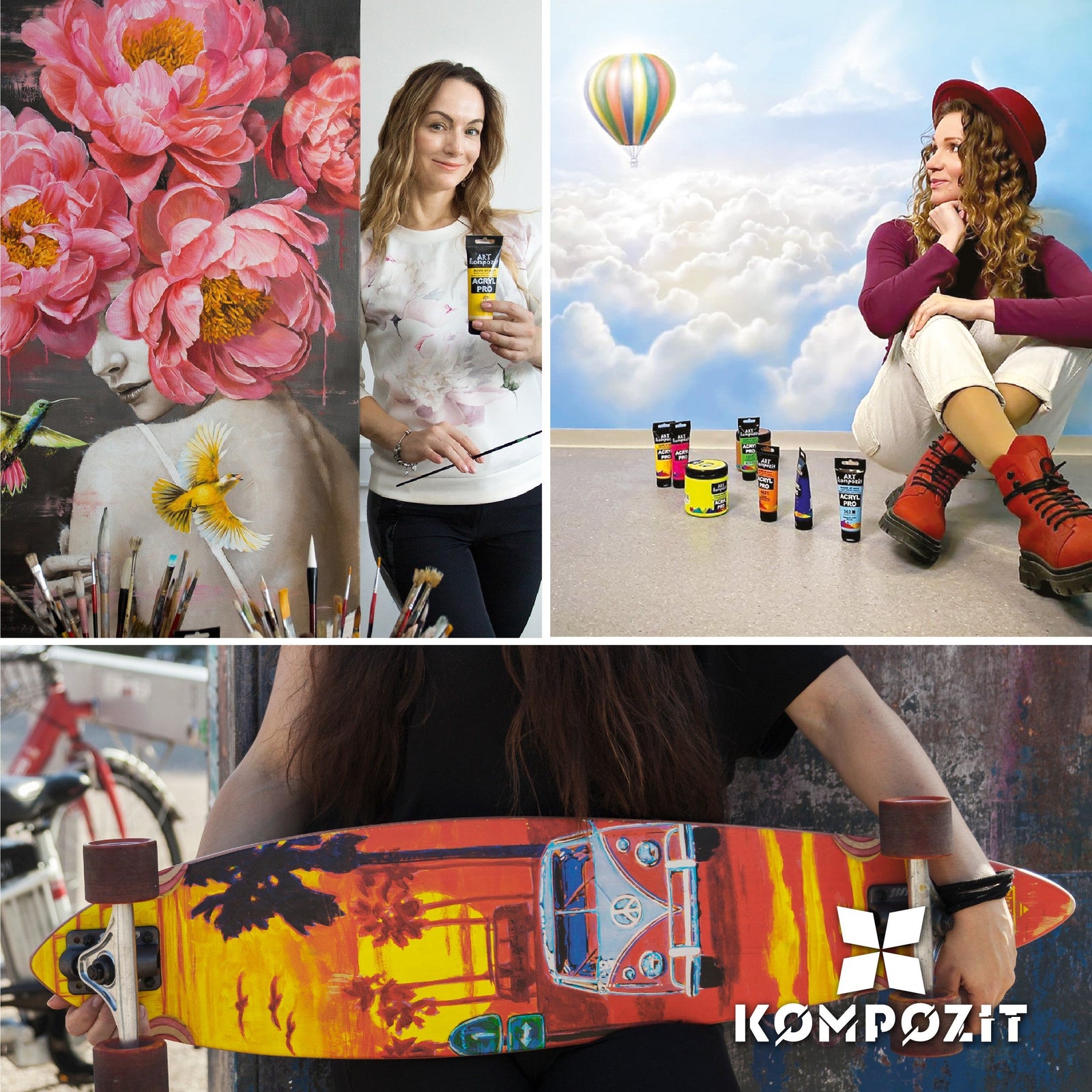 Acrylfarben-Set Kompozit ACRYL PRO BOX 73 x 75 ml