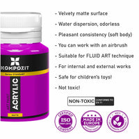Acrylfarben-Set Kompozit STANDART Fluorescent 6 x 20 ml