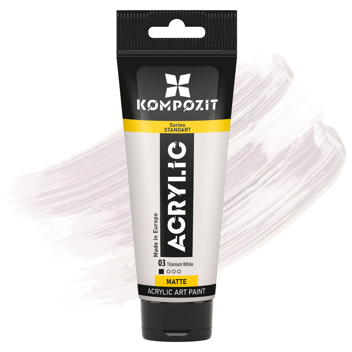 Acrylfarbe STANDART Kompozit 75 ml – 03 Titanweiß