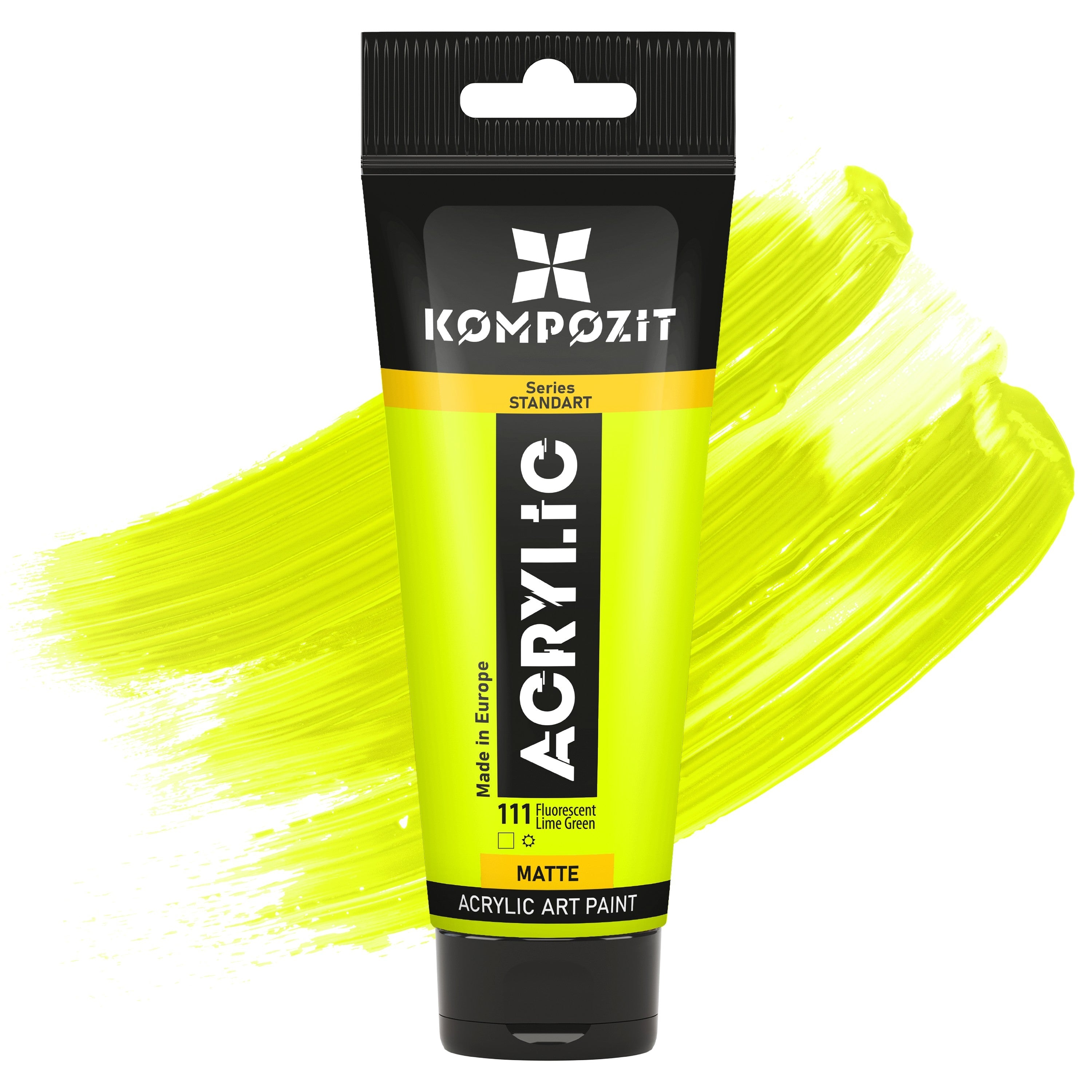 Kompozit STANDART Fluorescent Acrylfarbe 75 ml – 111 Fluoreszierendes Limettengrün