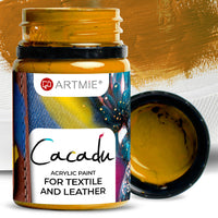 ARTMIE Cacadu Textil- und Lederfarbe 50 ml – 6 Ocker Gelb